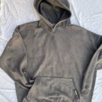 Plain Grey Acid Wash Hoodie Baggy Relaxed Fit