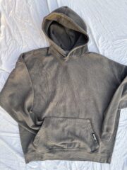 Plain Grey Acid Wash Hoodie Baggy Relaxed Fit