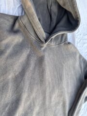 Plain Grey Acid Wash Hoodie Baggy Relaxed Fit - Image 2